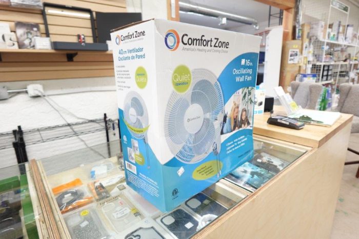 Comfort Zone 16" Wall Mount Room Fan with Adjustable Tilt - CZ16W - Image 3