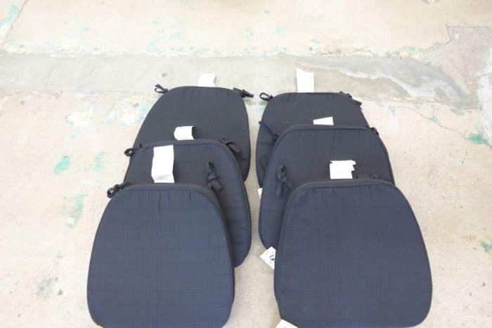 D-Shaped 2.5" Thick Dining Kitchen Chair Seat Cushions with Ties in Black - Image 3