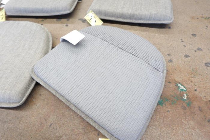 Klear Vu The Gripper Non Slip Dining Chair Seat Cushions in Salinger Gray - Image 5