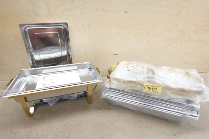 Set of 4, 8QT Chafing Buffet Dish Server in Stainless Steel - Image 2