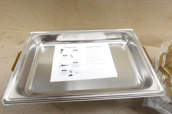 Set of 4, 8QT Chafing Buffet Dish Server in Stainless Steel - Image 7
