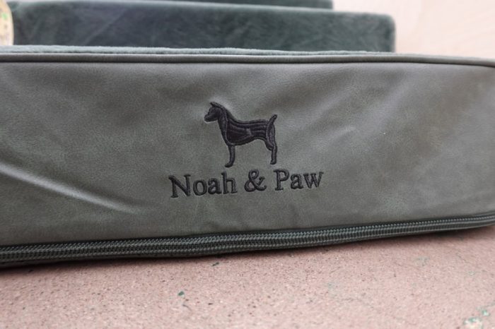 Noah & Paw Leather 5 Step Extra Wide Dog Stairs Dog Ramp for Pets in Green - Image 7