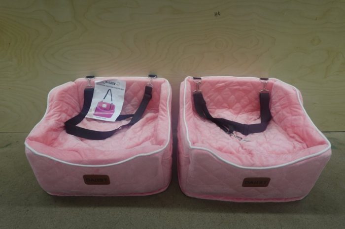 Dog Car Seat for Small Medium Dogs Detachable Washable Dogs Booster Seat - Pink - Image 9
