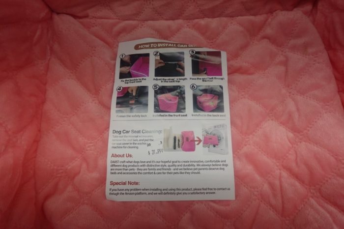 Dog Car Seat for Small Medium Dogs Detachable Washable Dogs Booster Seat - Pink - Image 7