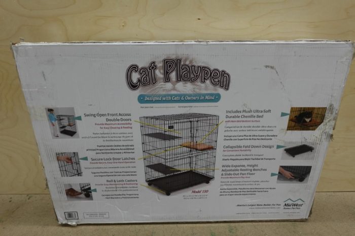 MidWest Homes for Pets Folding Metal Indoor Cat Playpen 3 Platforms Suited for 1–3 Cats - Image 6