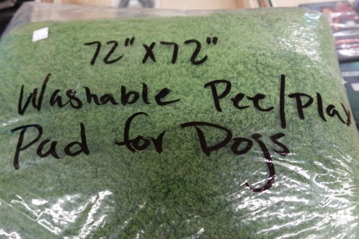 72"x 72" Washable Super Absorbent Reusable Puppy Pee Pad for Dogs in Green - Image 4