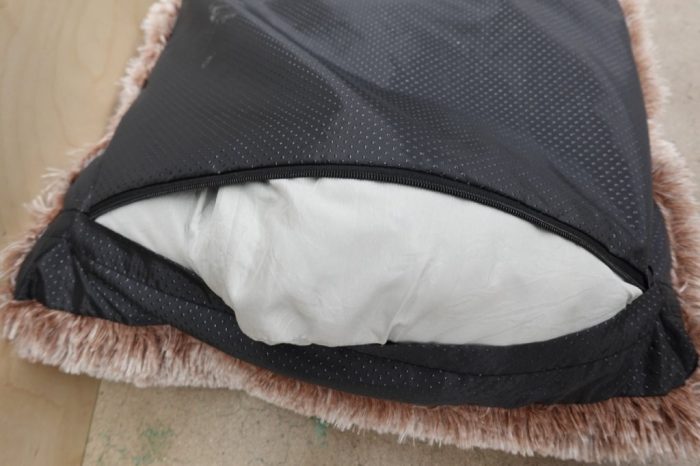 Bedfolks Plush Waterproof Dog Crate Bed in Faux Fur Kennel Pad in Brown - Image 5
