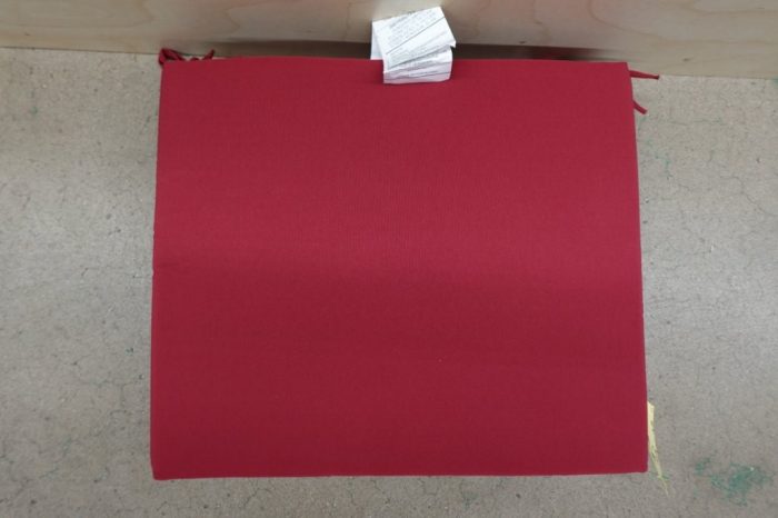 Downluxe Foam Outdoor Square Patio Dining Chair Seat Cushion, 18.5"x16"x3" - Burgundy - Image 4