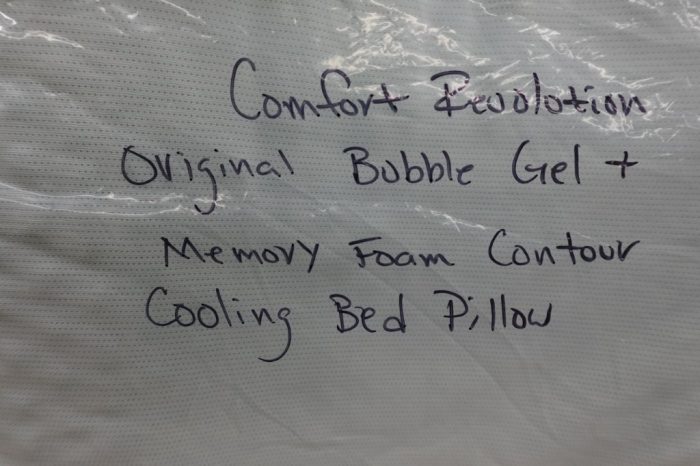 Comfort Revolution Originals Blue Bubble Gel + Memory Foam Contour Cooling Bed Pillow - Image 5