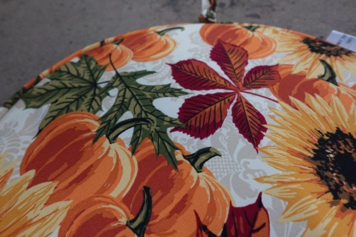 Greendale Home Fashions 18" Round Outdoor Patio Dining Chair Seat Cushion in Sunflower - Image 5