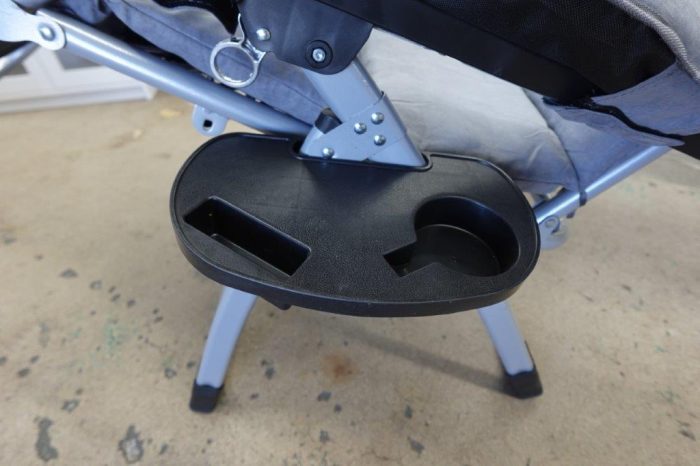 Zero Gravity Camp Chair Recliner w/ Cup Holder & Removable Cover in Gray - Image 6