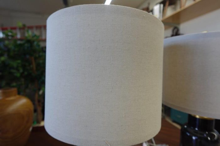 Modern Farmhouse Glass Table Lamp in Blue for Living Room Nightstand - Image 6