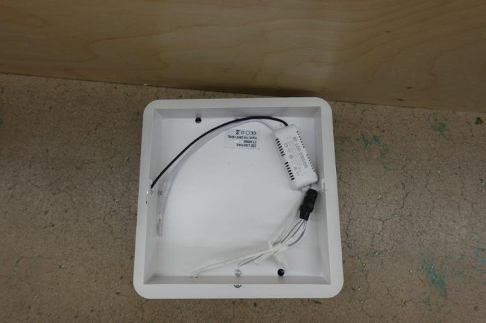 Square Modern Flush Mount LED Ceiling Light Fixture in Black (Cool White, 6000K) - Image 6