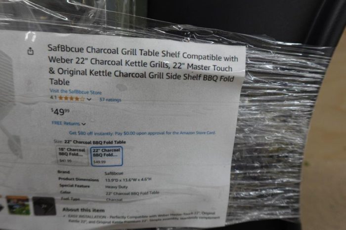 SafBbcue Charcoal Grill Table Accessory Shelf Compatible with Weber Grills - Image 6