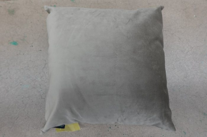 Phantoscope Velvet Throw Pillow 20x20 - Mist Grey - Image 5