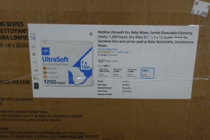 Medline Dry Baby Wipes, 7x13", 1200 Ct – Soft & Gentle - Image 3