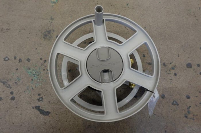 Suncast 100 Ft. Wall Mount Garden Hose Reel in Taupe - Image 5