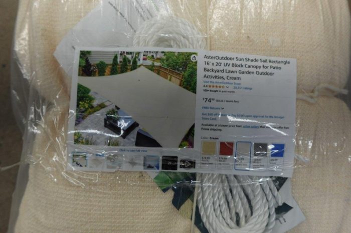 AsterOutdoor 16' x 20' Rectangle Sun Shade Sail Canopy Cover in Cream - Image 5