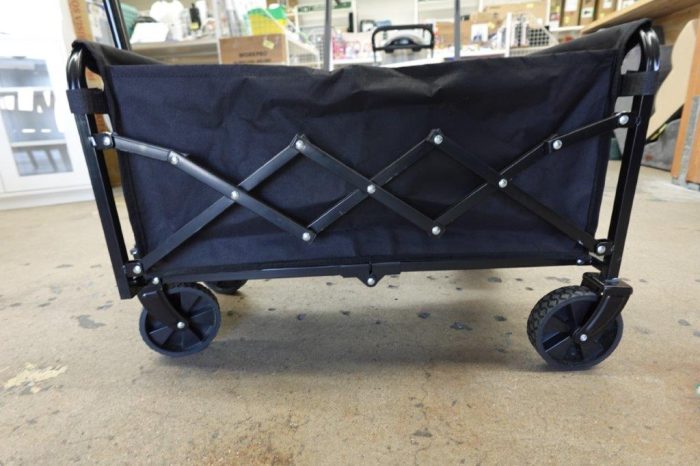 Folding Utility Wagon / Cart for Sports Camping Grocery in Black - Image 3
