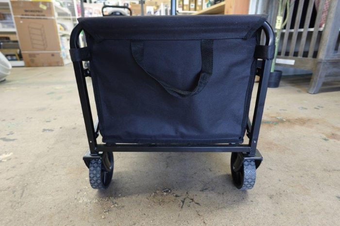 Folding Utility Wagon / Cart for Sports Camping Grocery in Black - Image 6