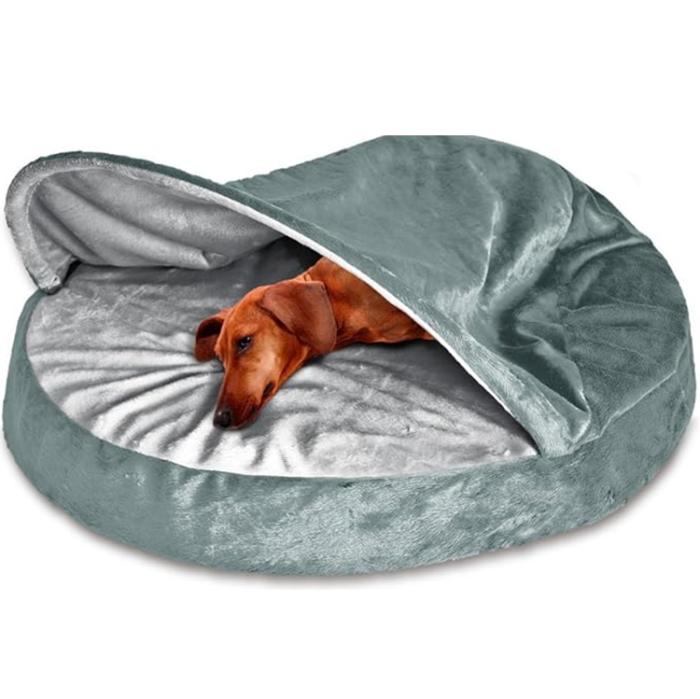 Furhaven 26" Round Orthopedic Bed for Medium/Small Dogs - Silver Gray