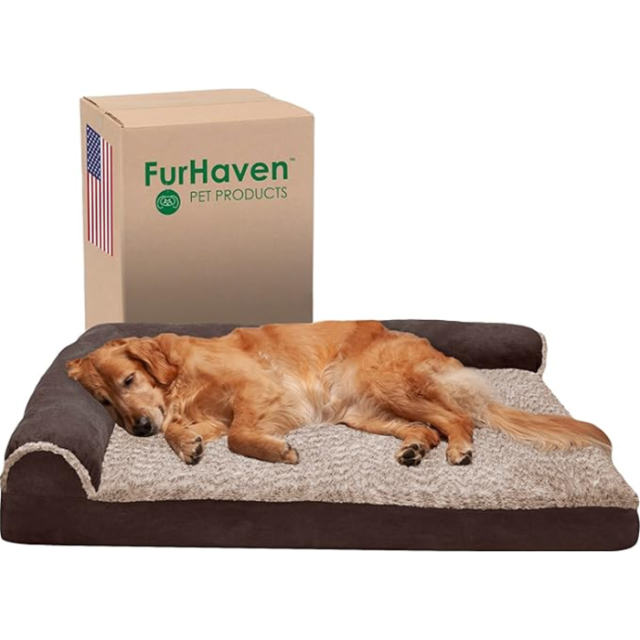 Furhaven Orthopedic Jumbo Bed For Dogs Up to 95 lbs - Espresso