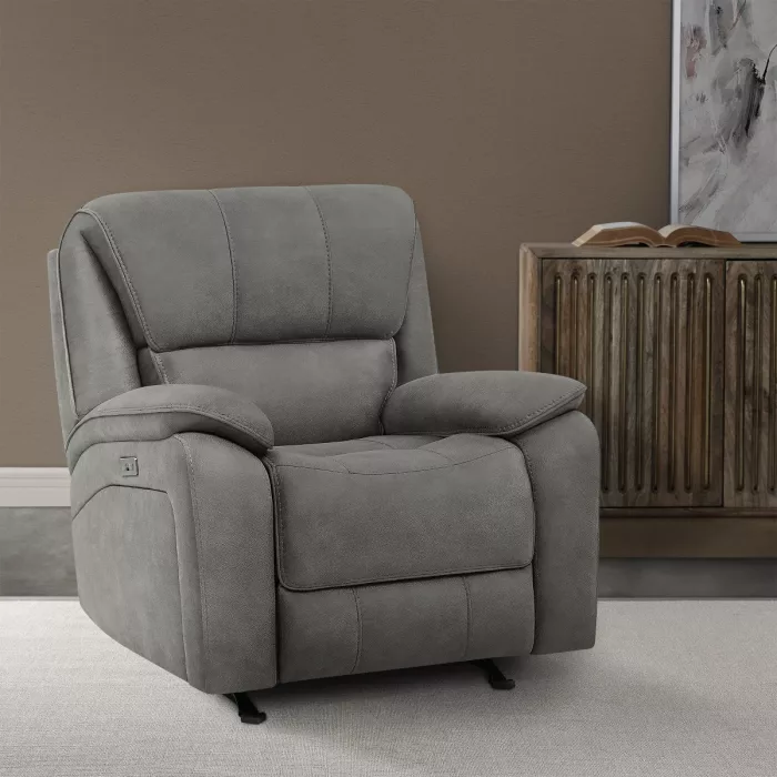 Jones Fabric Rocker Glider Recliner Barcalounger