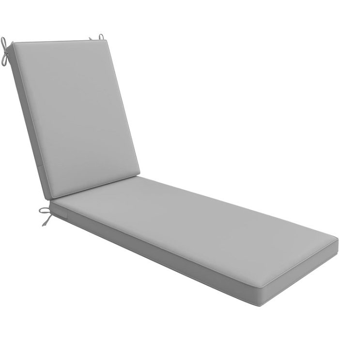 Outdoor Chaise Lounge Furniture Replacement Cushion 74" x 23" x 3" - Gray