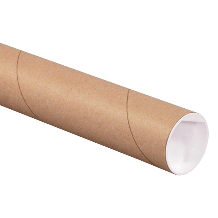 AVIDITI Cardboard Tubes with Caps 20"L x 2.5"W x 2.5"H - 32 Pack