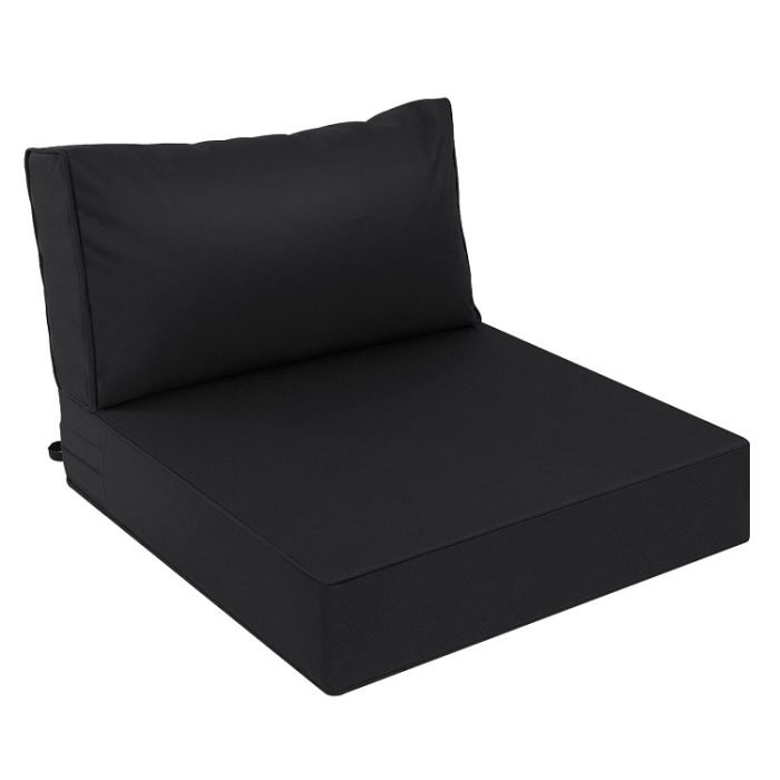 Outdoor Seat Replacement Cushions 21" x 21" x 4" + 23" x 17" - Black