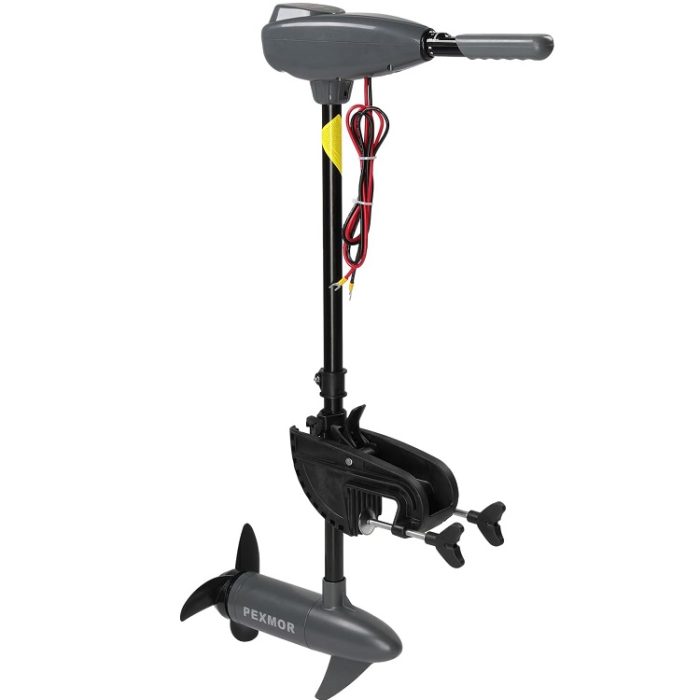 PEXMOR 8 Speed Electric Trolling Boat Motor w/Adjustable Handle & LED Indicator