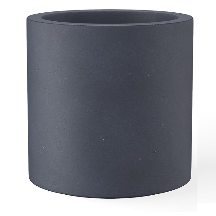 Kante 12.6" Dia Round Concrete Planter - Charcoal