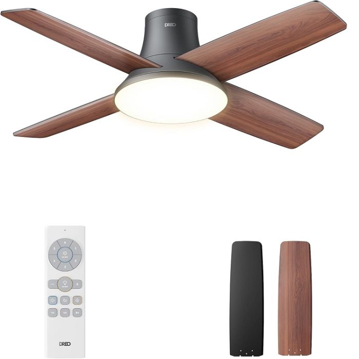 Dreo Ceiling Fan with Lights with Remote Control - Black
