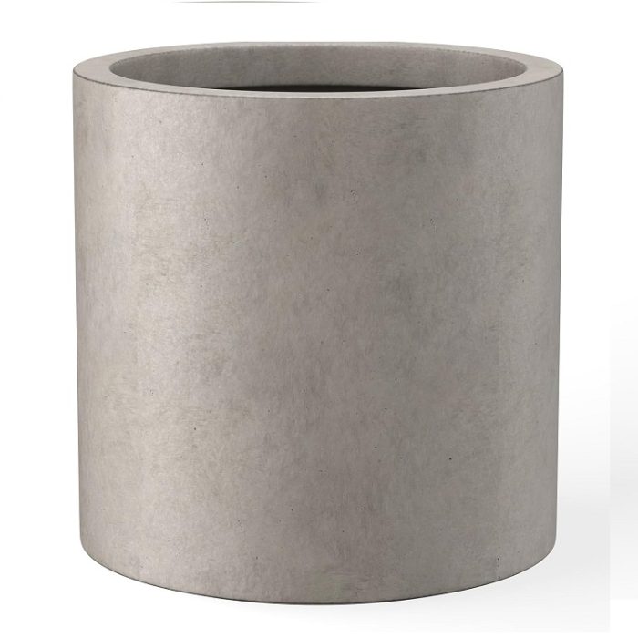 Kante 12.6" Dia Round Concrete Planter - Weathered Concrete