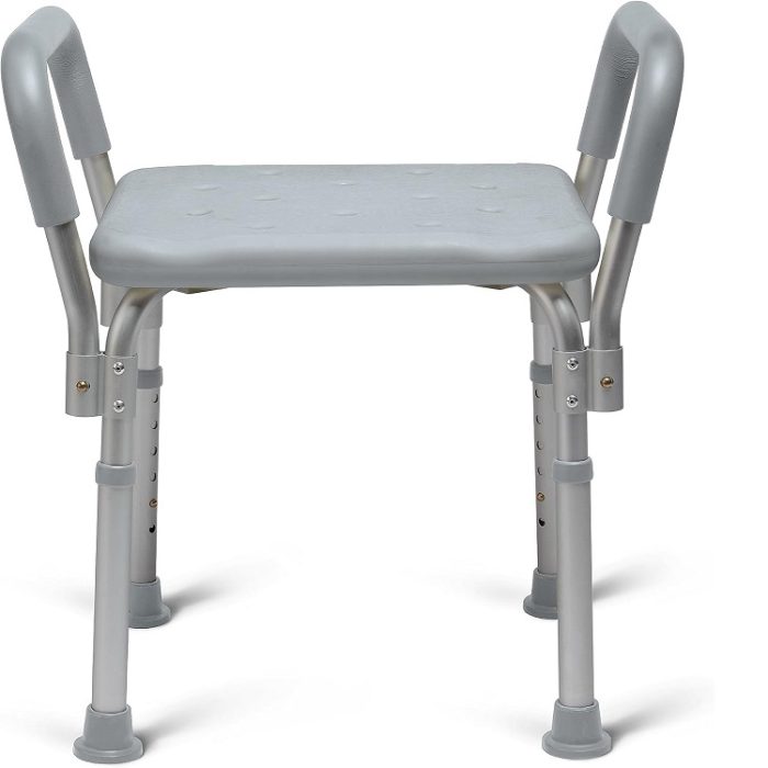 Medline Backless Shower Chair with Arms - Sits up to 350 lb.