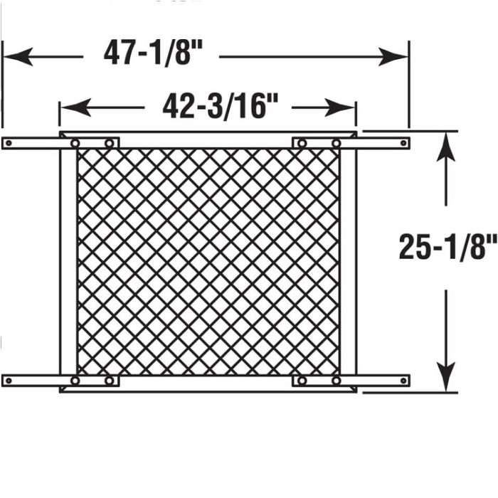 Prime-Line PL 15941 Patio Sliding Screen Door Grille 48 In. x 26 In. - Image 2