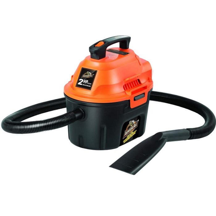 Armor All AA255  2.5 Gallon 2 Peak HP Wet/Dry Utility Shop Vacuum - Orange