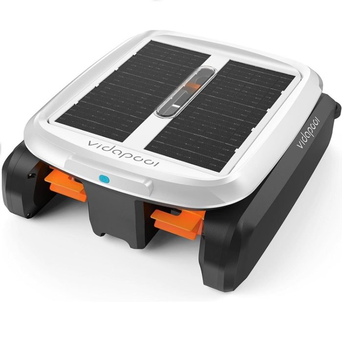 Solar Powered Automatic Robotic Pool Skimmer Cleaner - White
