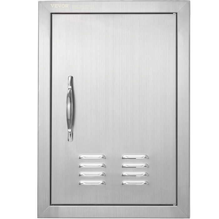 VEVOR BBQ Access Door 14W x 20H Inch Single Outdoor Kitchen Door - Stainless steel