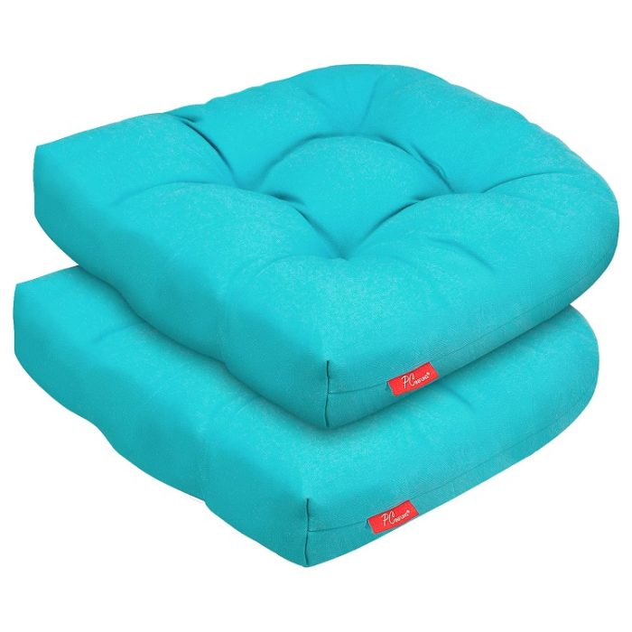 Pcinfuns Outdoor Seat Cushions 19"x19"x5" Water-Resistant Chair Cushion - Peacock Green