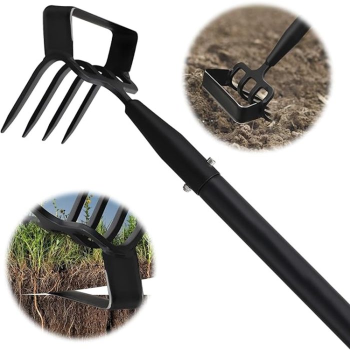 72" 2-in-1 Garden Hoe & Rake – Heavy Duty Weeder