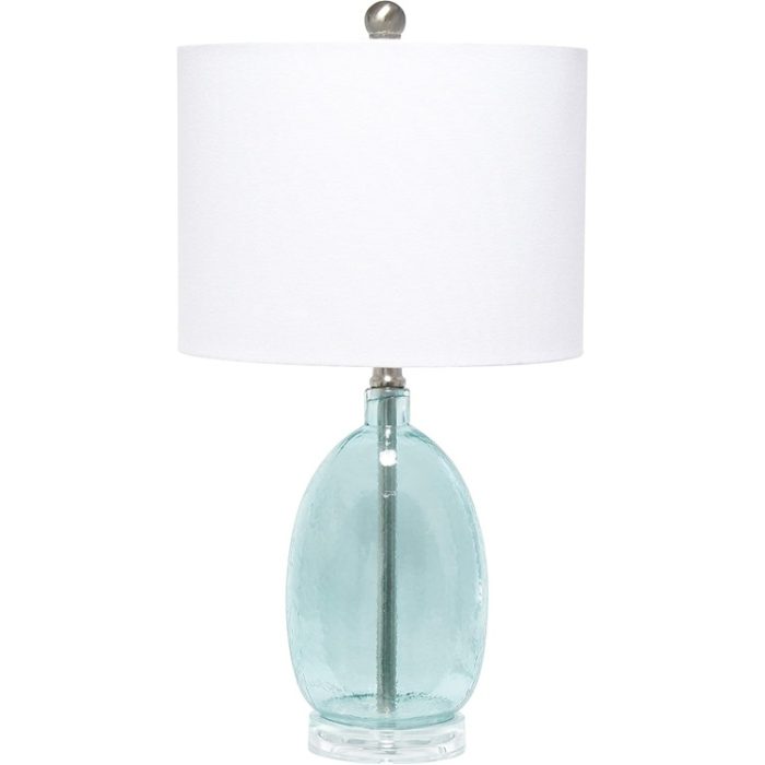 Ellipse Transparent Elegant Design Table Lamp - Clear Blue