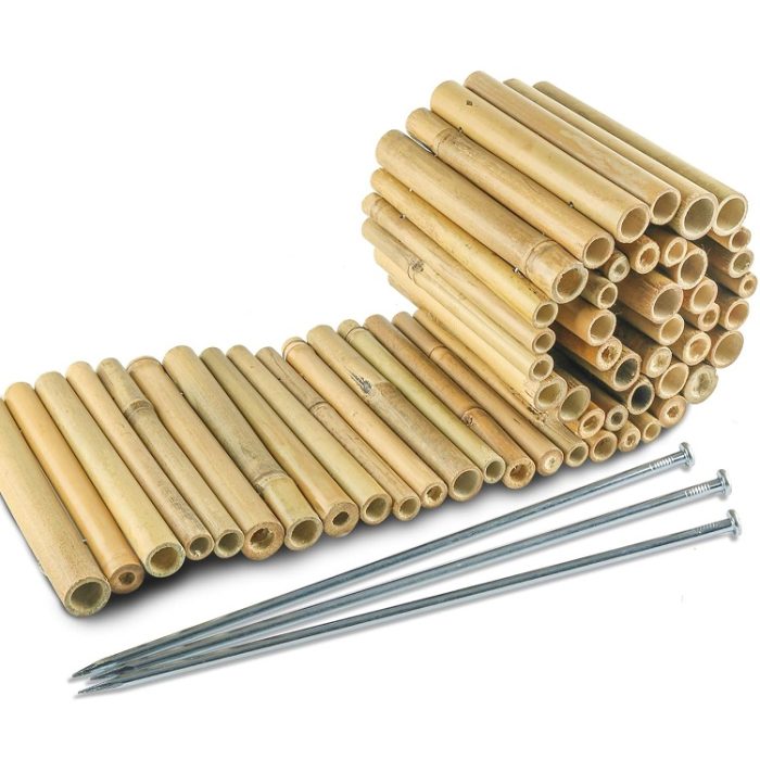 Bamboo 2 Pack Short Fence Outdoor Landscape Edging Flexible Decorative Border 7.8'' H x 47'' L