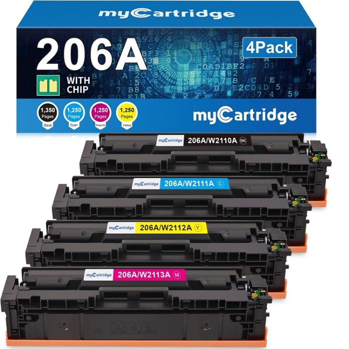 206A Toner Cartridges 4 Pack Compatible Replacement for HP 206A 206X for Color Laserjet Pro