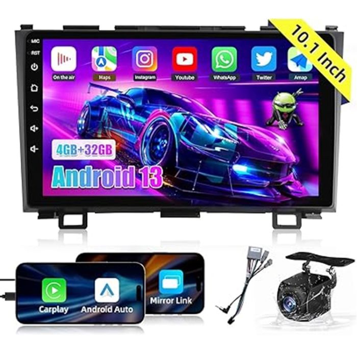 Android 13 Car Stereo for Honda CRV 2007-2011, 9.2", 4+32GB, CarPlay