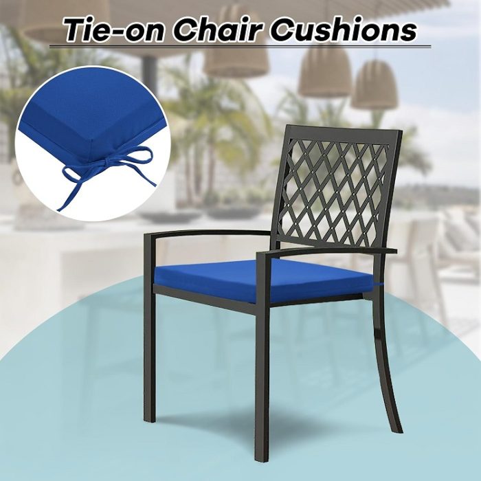 Square Corner Outdoor Cushions for Patio Furniture 18.5x16x3 - Royal Blue
