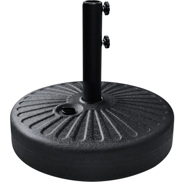 EliteShade Heavy Duty Umbrella Holder with Water Base Filled Stand - Black