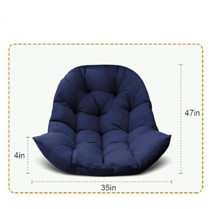 Outdoor Egg Chair Cushion 47x35x4 Inches Hammock Pillow - Navy