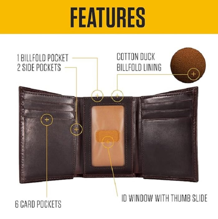 Carhartt Men's Durable Oil Tan Leather Wallets - Image 2