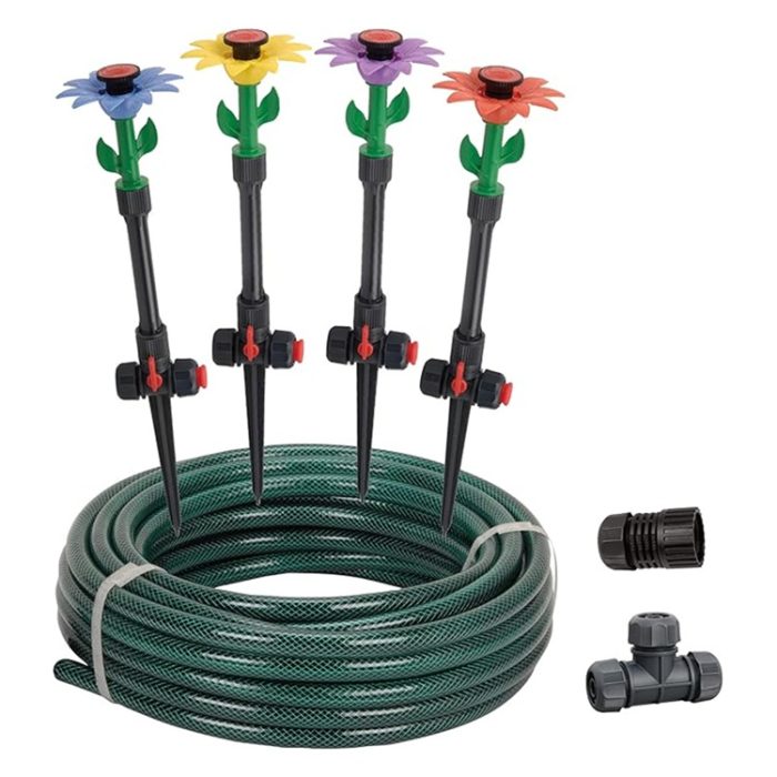 Eden Daisy 50ft Garden Hose & Sprinkler DIY Watering Set